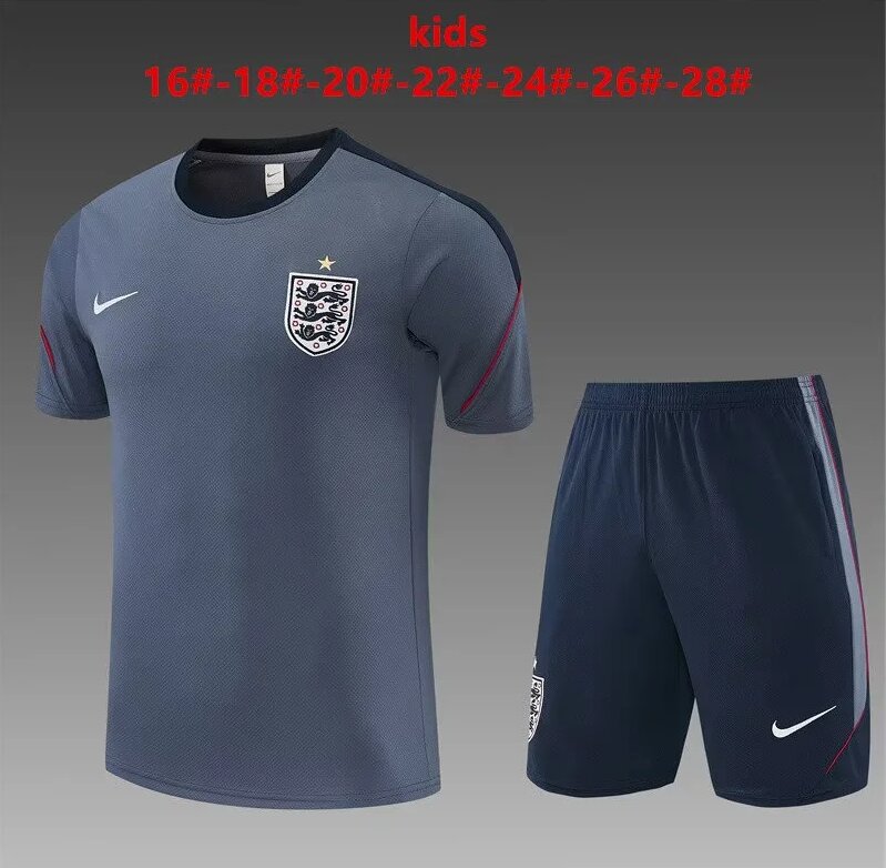 Kids-England 26/27 Grey Training Soccer Jersey